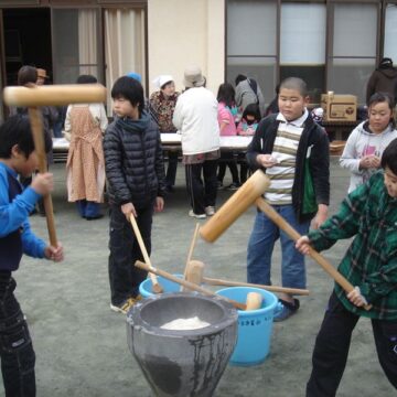 餅つきの様子